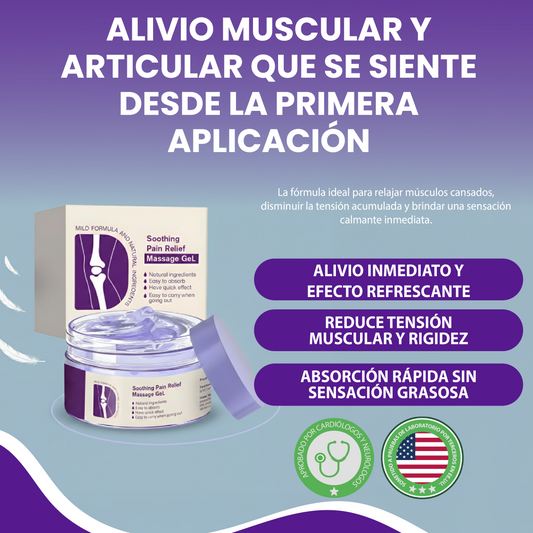 Gel de masaje para aliviar el dolor- Diseñado para aliviar molestias musculares y articulares.